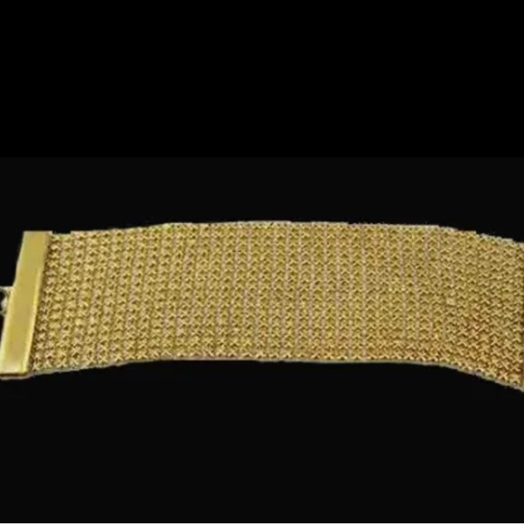 15ROW wide 14k yellow gold plated full bracelet NWT - Picture 5 of 6